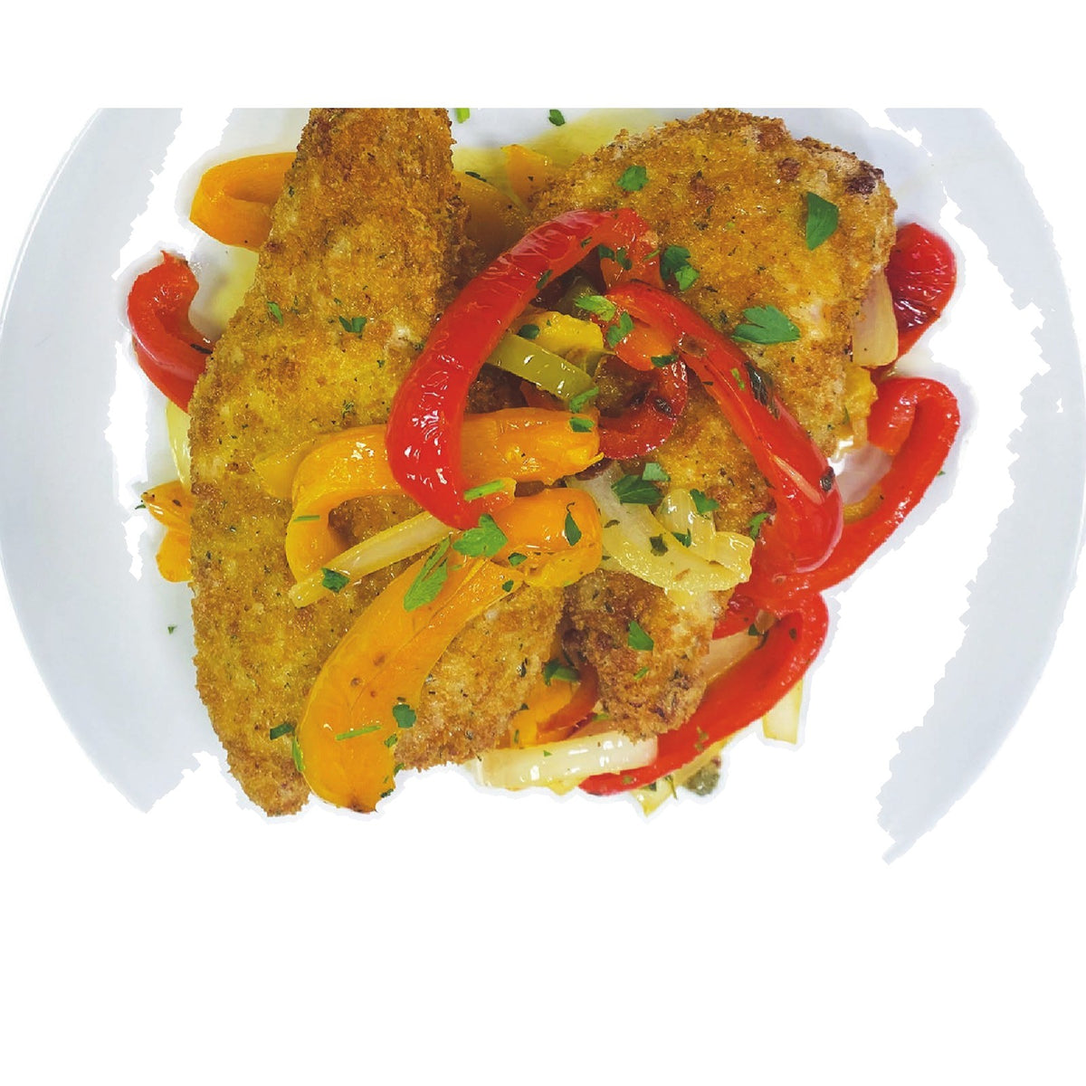 Panko-Crusted Kansas City Pork Chop catering tray from Ribello Market, Cranford NJ