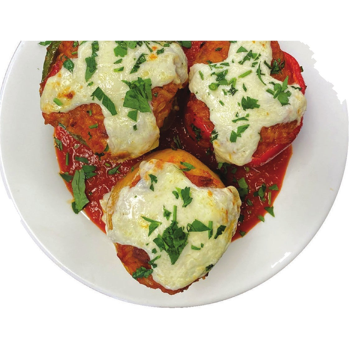 Stuffed Bell Peppers catering tray from Ribello Market, Cranford NJ