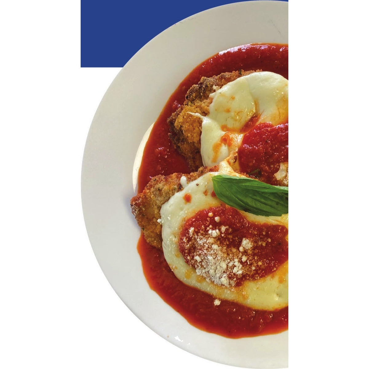 Veal Parmigiana catering tray from Ribello Market, Cranford NJ